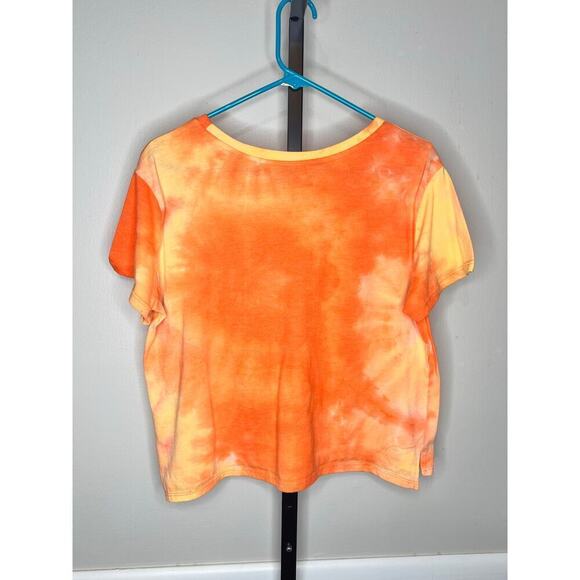 Journey Don’t Stop Believin’ Tour 81 Orange Tie Dye Graphic Cropped Band Tee XXL - Picture 3 of 7